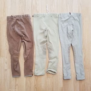 3 pairs riding breeches, youth large/24r